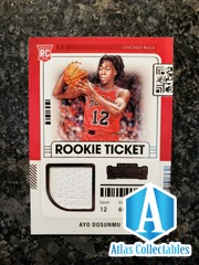 2021-22 Panini Contenders Ayo Dosunmu Rookie Ticket Jersey Patch Card # RTS-ADO
